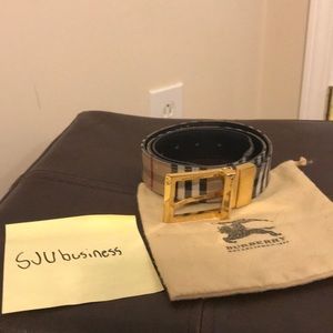 Burberry Plaid Belt